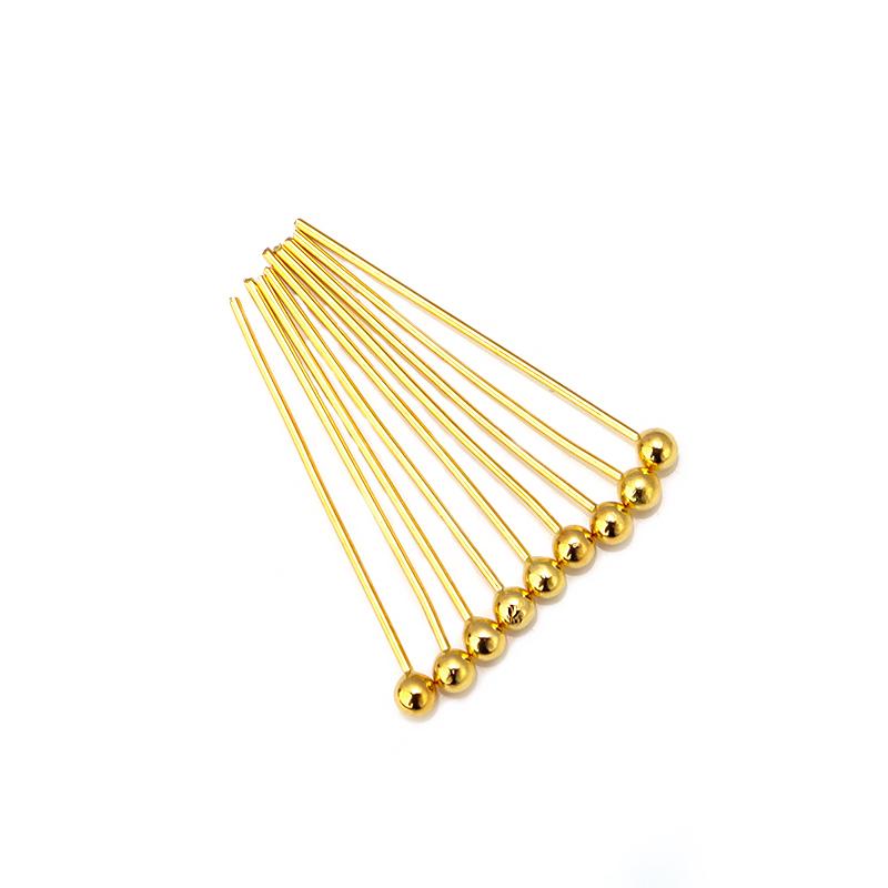 

Louleur High Quality Ball Pins Head Pins For Jewelry Making Findings Earrings DIY Accessories Ball Flat Pins Needles Wholesale 18mm x 100pcs золотий