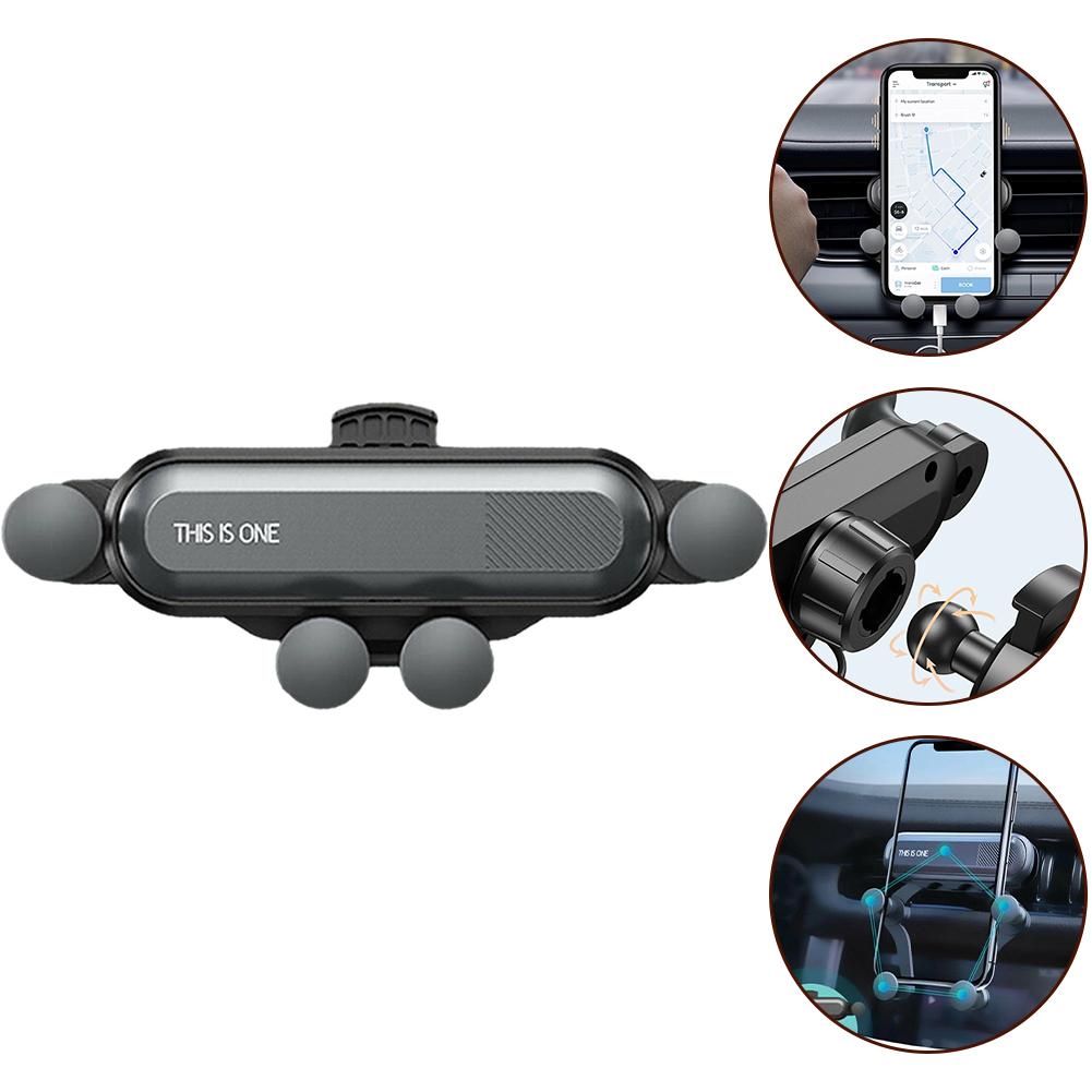 1 pz Supporto Universale per Telefono Cellulare da Auto a Gravità Ultra-sottile e Resistente ai Graffi Supporto a Ventola Supporto Base Per 4.7-6.5 pollici