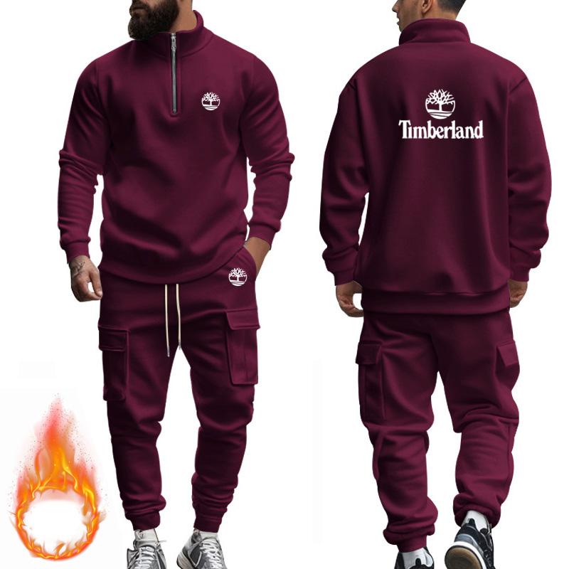 

Красный плюс размер осень зима мужской новый стиль американский мужской повседневный плюшевый теплый молния мужской спортивный комплект штанов 3XL коричневый