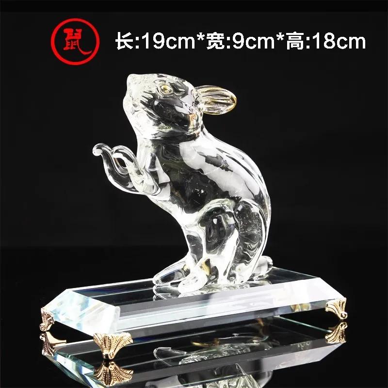 Home decor accessories Twelve zodiac animal ornaments Crystal crafts Wealth acquisition ornaments 1pcs desk decoration