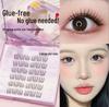 Lotus Elf Girl Glue-Free Removable False Eyelashes - Super Fine Lightweight Single Cluster