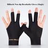 Black Eight Pure Cotton Snooker Gloves Three Finger Non-Slip Adhesive Left Hand Single Piece For Billiards