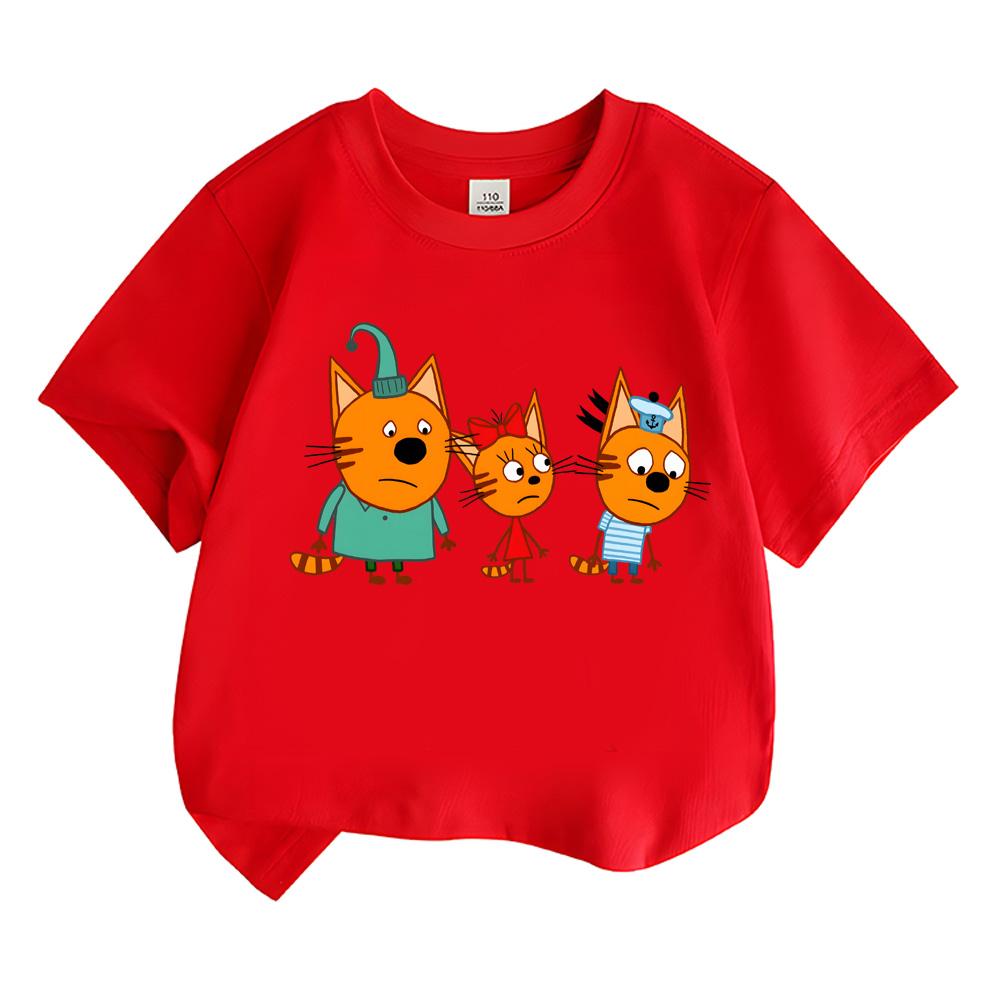 

Kid-e-cats Kids Summer T-shirts for Boys Girls Tops Cartoon Witch Wizard Funny T Shirt Girls Short Sleeves Cotton Children Tees 100 красный