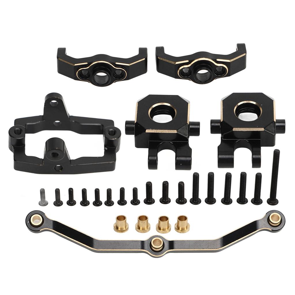RC Steering Cup Kit Black Gold Brass Durable RC Steering Knuckle for Traxxas 118 TRX4M