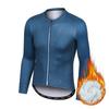 Winter Fleece Riding Bicycle Jersey Pattern Print Men Cycling Clothing Keep Warm Long Sleeve Bicycle Shirt