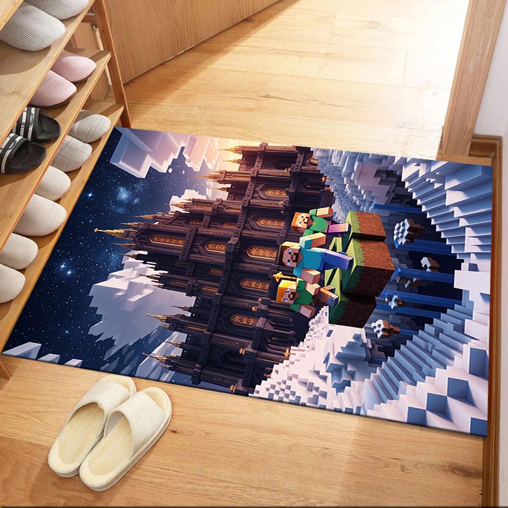 Minecraft 437 Floor Mat Design for Entryway Decorate room Playrooms Dining Room Antislip Carpet Anime Office Decor
