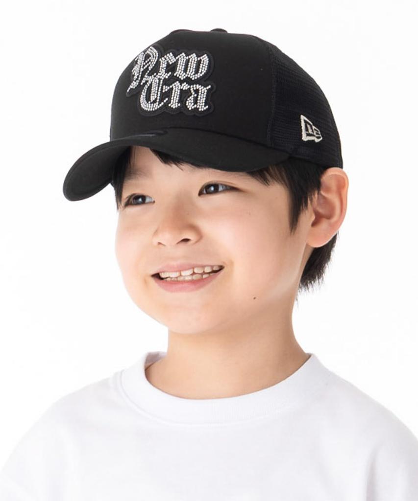 New Era Cap Youth 9FORTY Trucker Mesh Rhinestone 15206518 NER37K7086 Black A-Frame
