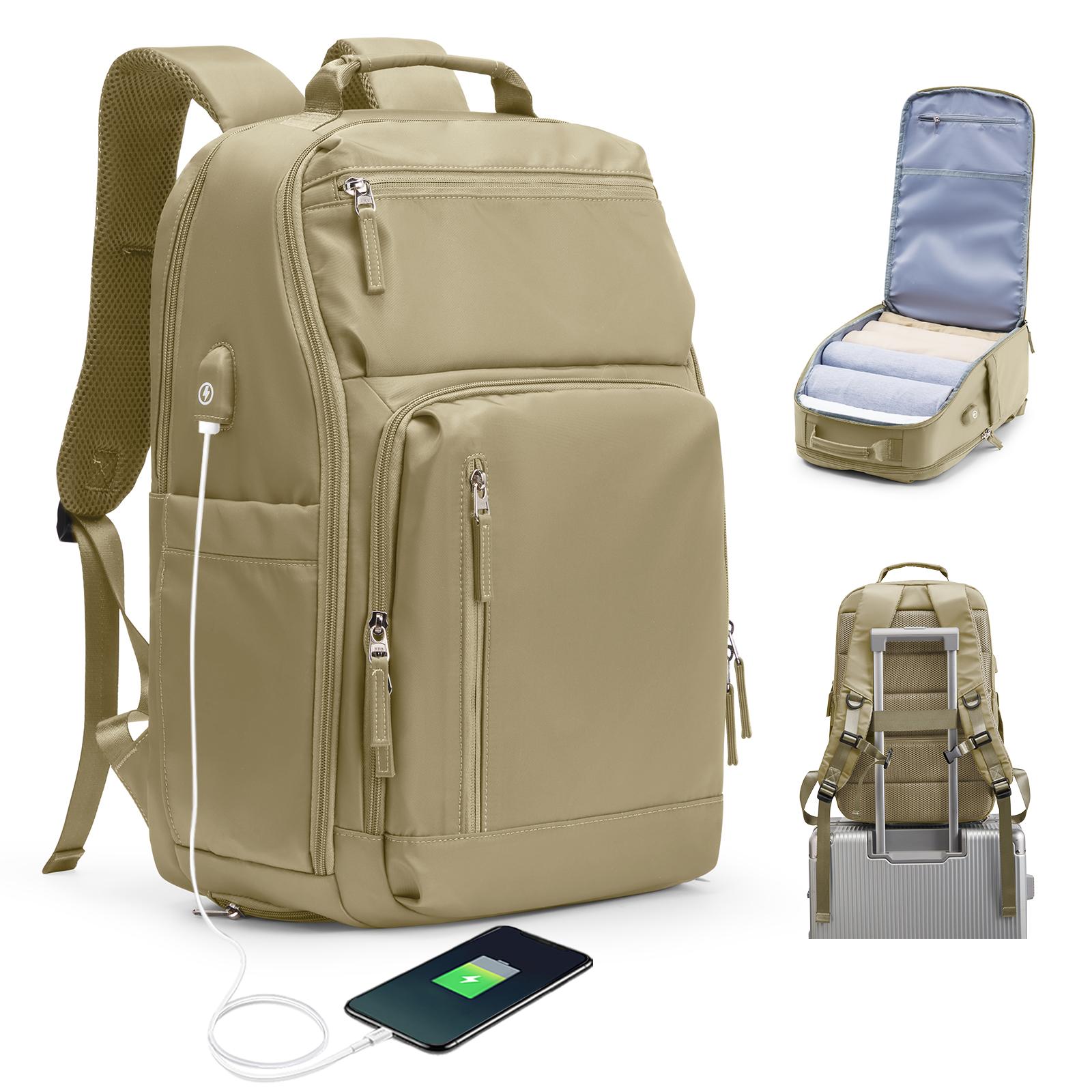 

Большой вместительный дорожный деловой рюкзак и рюкзак для ноутбука для мужчин и женщин, водонепроницаемый и подходит для 15,6-дюймовых ноутбуков, школьных ранцев