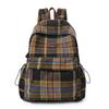 Schoolbag mesh backpack 1011 new large-capacity backpack woolen contrasting color junior high school plaid college women's schoolbag