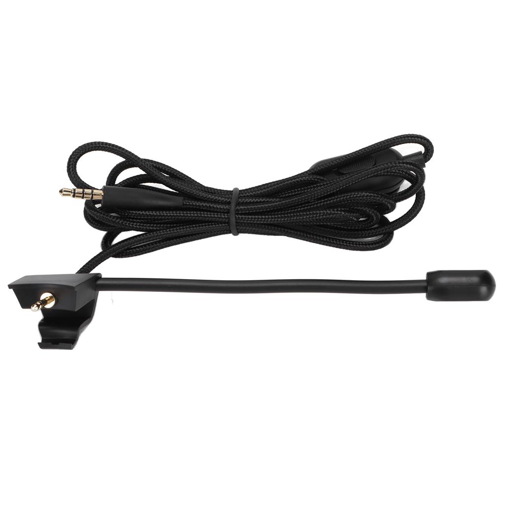 Gaming Headset Microphone Cable Adjustable Volume Replacement Wireless Headphone Cable with Mute Switch for QC35