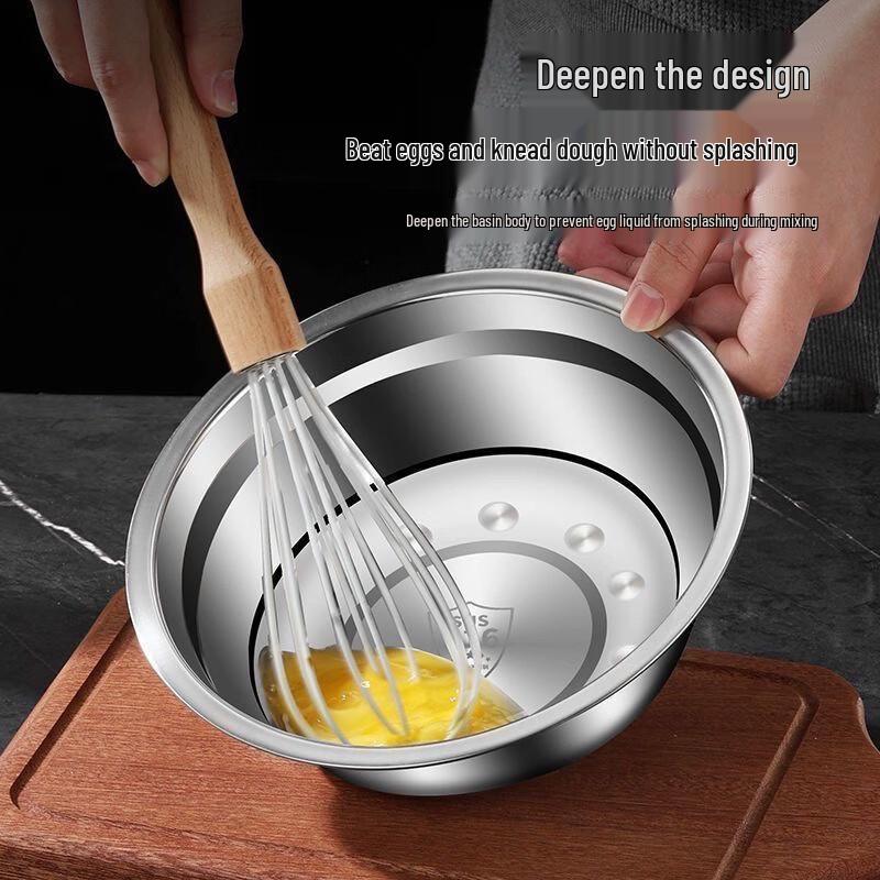 De You Jin Food Grade 304 Stainless Steel Basin (10-Pack) 16cm