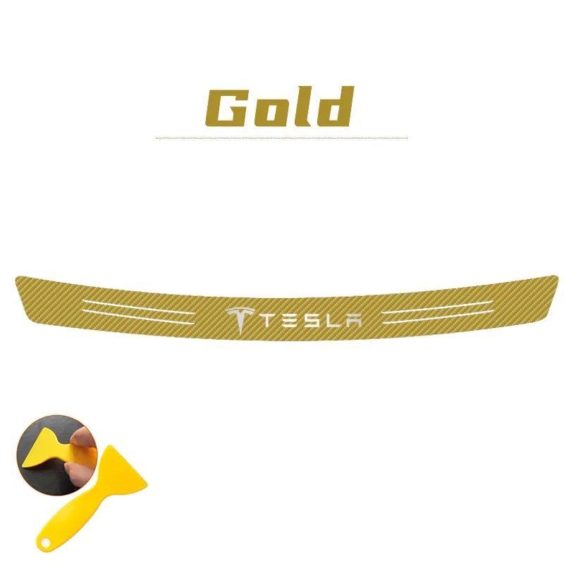 

Car Sticker 2025 Hot Car Styling Rear Bumper Badge Carbon Fiber Logo Trunk Stickers For Tesla Model 3 Model S X Model Y Roadster 101cm x 8cm