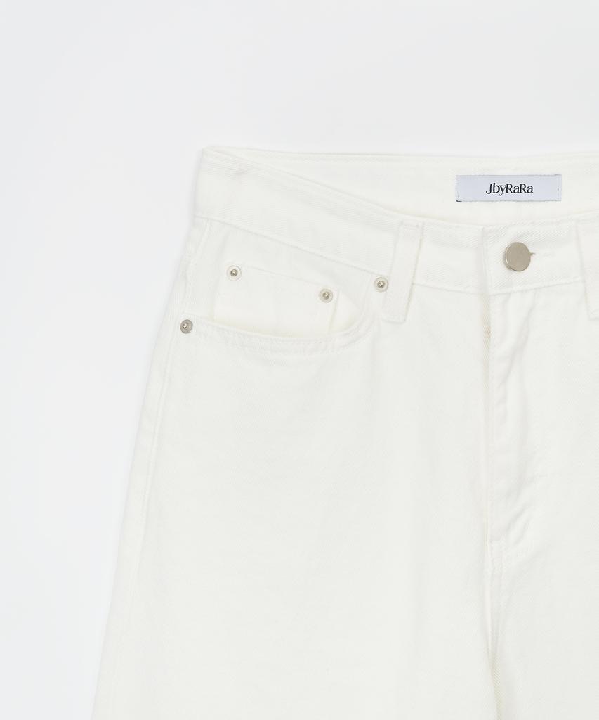 JBYRARA Straight Fit Cotton Denim Pants_White