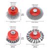 4PCS/6PCS Wire Brush Wheel Cup Brush Set Carbon Steel Wire Brushes for 5/8" 11UNC Angle Grinder Knot Deburring Remove Rust Met