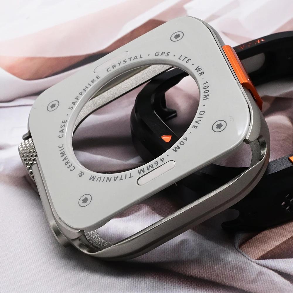Metall-Vollschutz-Stoßfängerrahmen für Apple Watch Ultra 49mm Serie 10 46mm Aluminiumlegierung Schutzhülle für Apple Watch 46mm 49mm