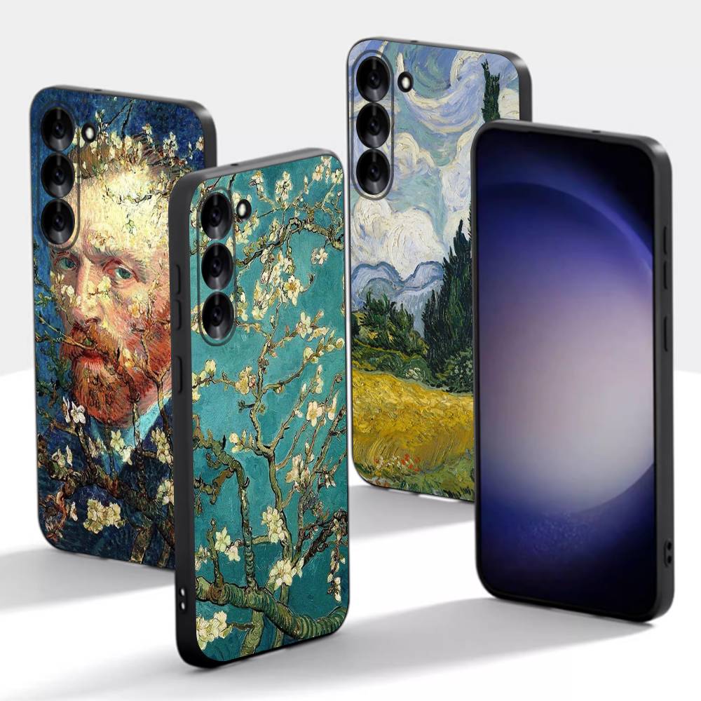 Retro Van Gogh Oil Paint Case For Samsung Galaxy Case S25 S23 S22 S21 S30 S20 S10 Ultra Plus FE TPU Soft Cover