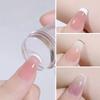 1Pcs Transparent Silicone Nail Art Stamping Kit With Scraper French Tip Nail Stamp Stencil Tools DIY French Jelly Silicone Print