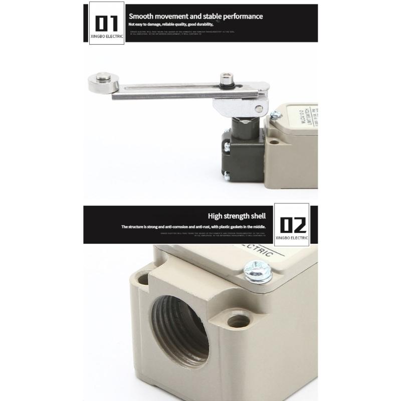 Industrial Waterproof Limit Switches Adjustable Roller Lever Arm Stainless Steels Travel Limit Switches Easy Installation