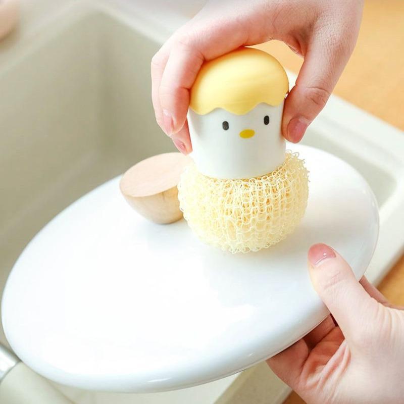 Eggshell Cleaning Brushes PET Creative Household Multi-function Cleaning Supplies Durable Fashion Cute Decontaminate Kitchen