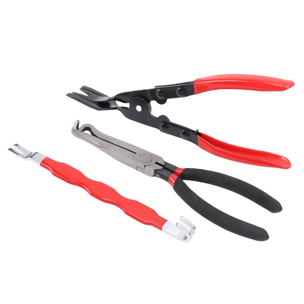 3PCS Electrical Connector Pliers Straight Disconnect Pliers Clamp Removal Pliers and Pry Bar for Car Truck Maintenance