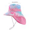 Kids Beach Shawl Sun Hat Cute Cartoon Print Hat Bucket Hat with Face Neck Coverage Kids Sun Hat Comfortable for Girls