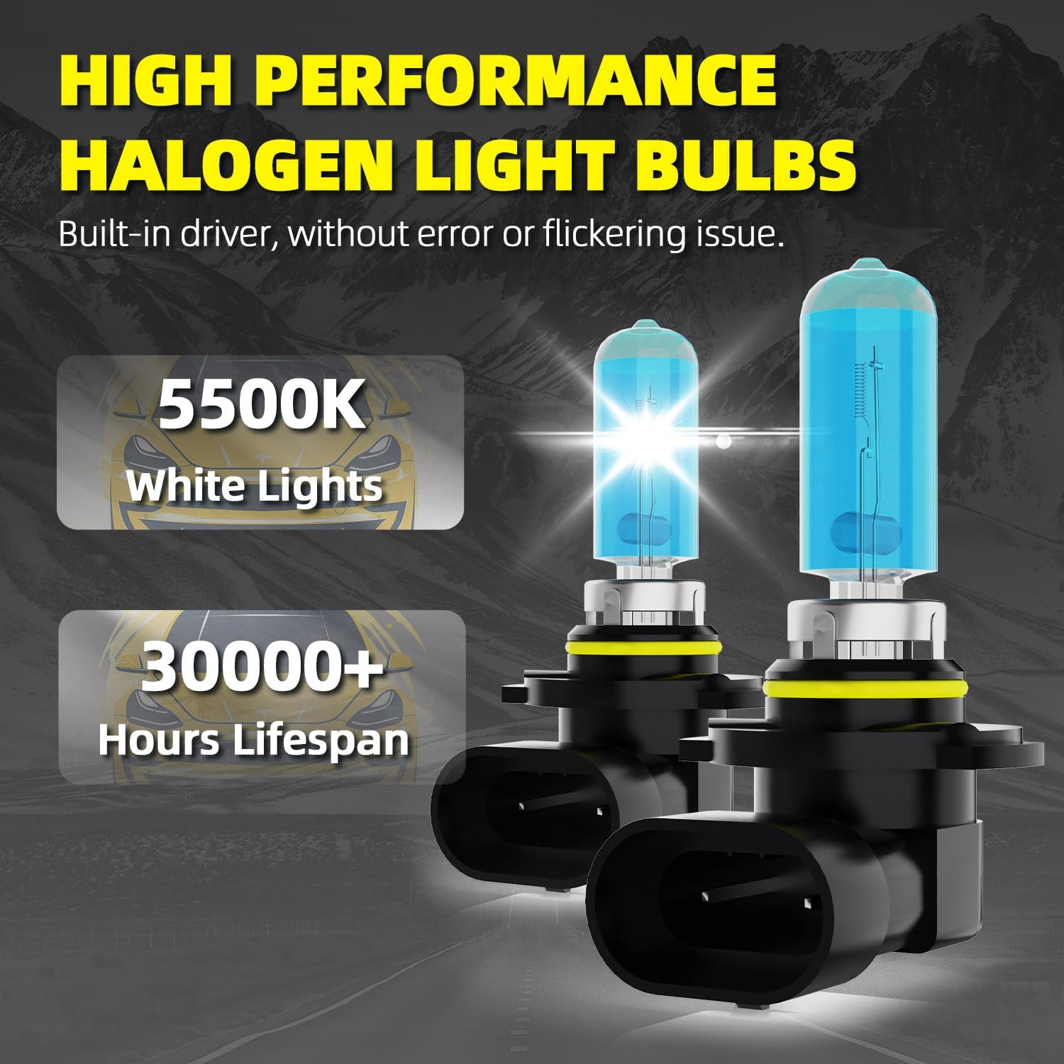 

Headlight Bulbs Fit For Chrysler 300 2019-2023,9005 9005 High Low Beam Combo,Super Bright 5500K White Light High Performance Halogen Light Bulbs,4PCS