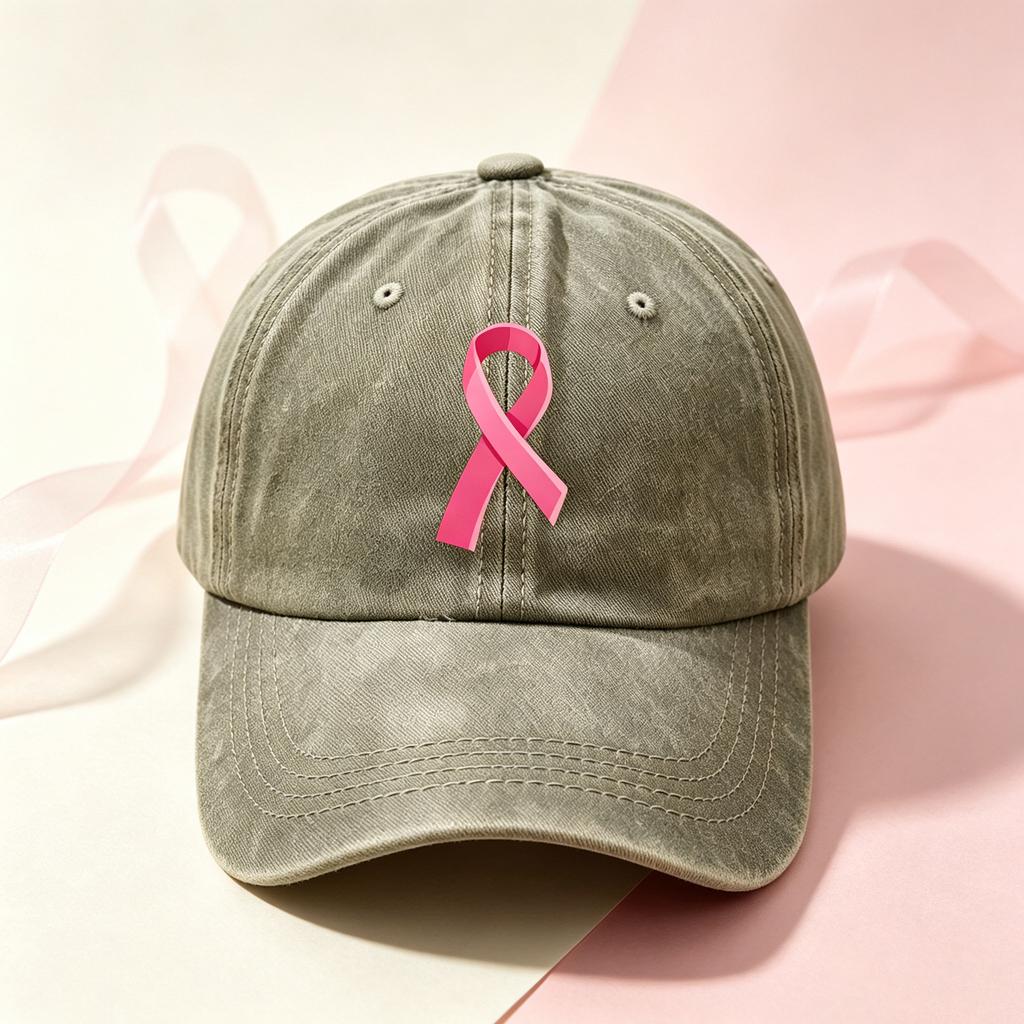 Hot Sale Color Ribbon Printed Baseball Cap Washed Retro Men's and Women's Casual Versatile Shade Cap
