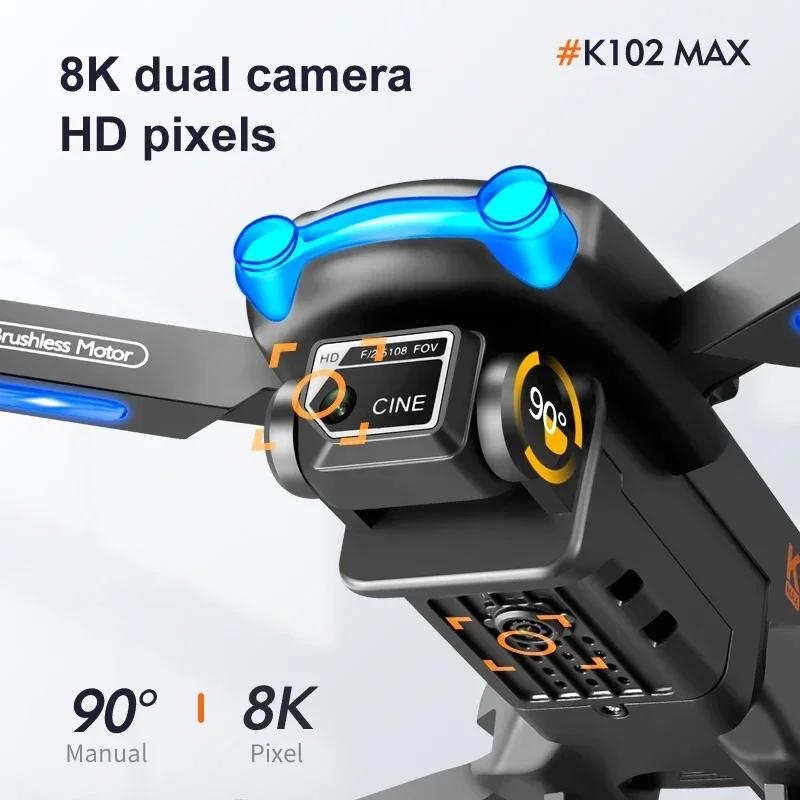 New K102 Max Mini Drone 8K HD Camera Optical Flow Drones Aerial Photography Quadcopter 360° Intelligent Obstacle Avoidance 5G WIFI FPV Dron RC Toy UAV