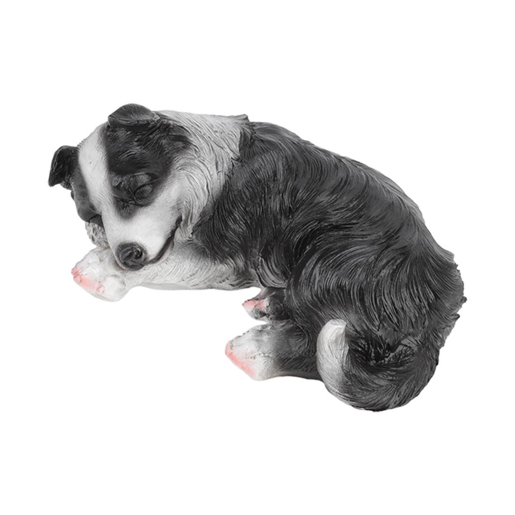 Puppy Beelden Sculpturen Synthetische Hars Waterdicht Border Collie Beeld Ornament voor Tuin