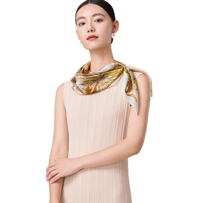 

Shanghai Story Oil Painting Jungle 100% Mulberry Silk Scarf 65cm x 65cm