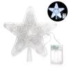 Festive Decor Ornaments Xmas Decoration LED Glowing Star Christmas Tree Top Ornaments Five-pointed Star Lamp Night Light