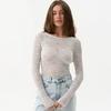 Slim-Fit Long Sleeve Sheer Top - 2024 Autumn/Winter Collection