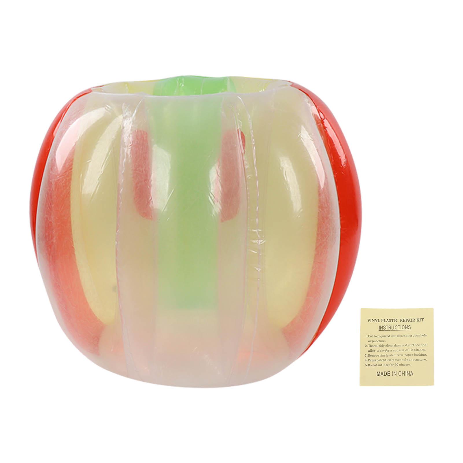 

Надувной мяч для прыжков, складной портативный корпус, пузырьковый мяч 90x75 см для игр на вечеринке, синий, желтый