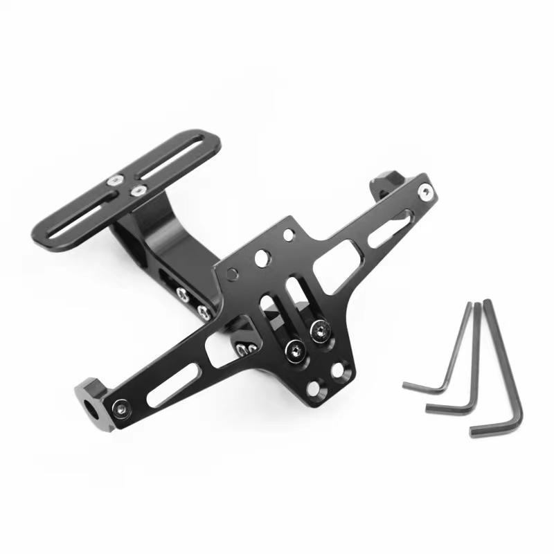 Universal Adjustable Motorcycle License Number Plate Bracket Rear Turn Signal Lamp Holder CNC Aluminum Fender Eliminator Kits