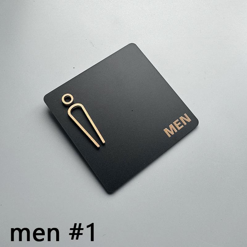 12x12cm Δημιουργική Σήμανση Τουαλέτας Σήμανση Μπάνιου Ανδρών και Γυναικών Ακρυλικό Σήμανση Πόρτας Δημόσιας Τουαλέτας Σημάδια Υπενθύμισης Τουαλέτας Ξενοδοχείου