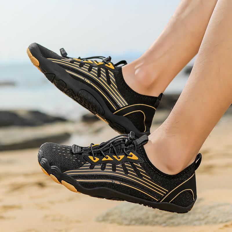 Schnelltrocknende Wasserschuhe für Damen Herren Leicht Atmungsaktive Aqua-Sneaker Rutschfeste Strand-Watschuhe zum Kajakfahren Surfen Tauchen