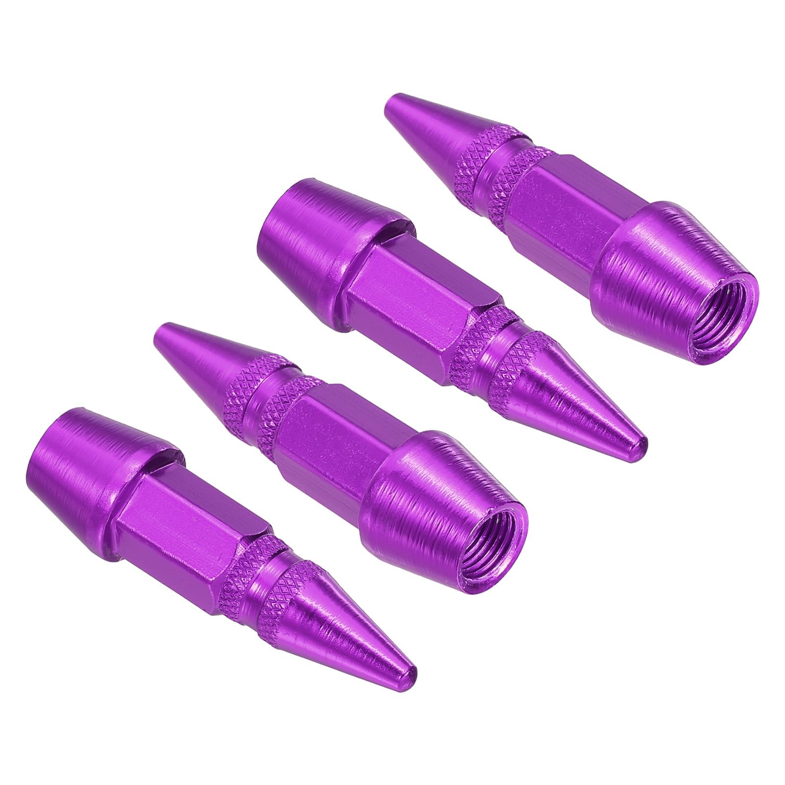 

PATIKIL 4pcs 45MM 4pcs Spike Shape Tire Valve Stem Caps Aluminum Alloy Wheel Valve