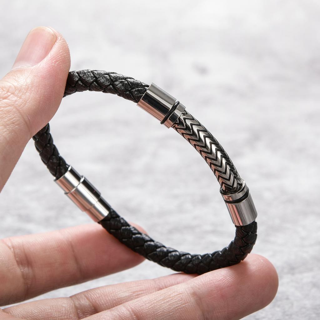 New Bracelet, Men's Fashion Woven Leather Rope Bracelet, Bracelet, Leather Bracelet