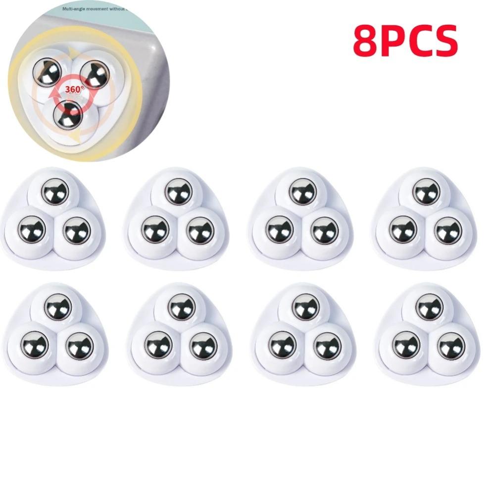 

12 шт. самоклеящиеся универсальные вращающиеся колеса с шкивом мини-поворотные колеса для ящика для хранения мебели шкафа для роликовых коньков white-8pcs