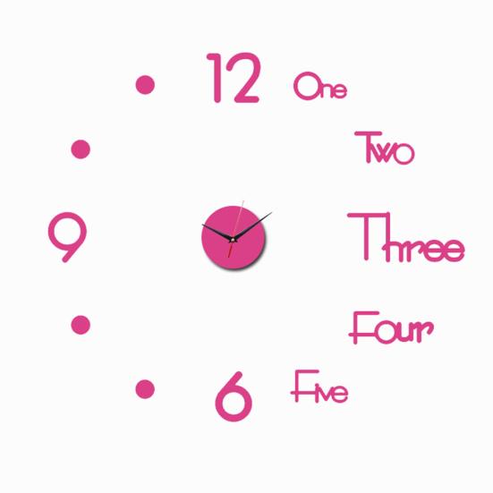 Modern Acrylic Mirror Surface Wall Sticker DIY Clock Living Room