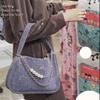New Lee Fabric Portable Underarm Shoulder Bag Regular Women's Vintage Washed Blue LE220009M-503
