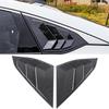 For Honda Accord 10th Gen 2018- Car Rear Louver Window Side Shutter Cover Trim Sticker Vent Scoop ABS Carbon Fiber Black