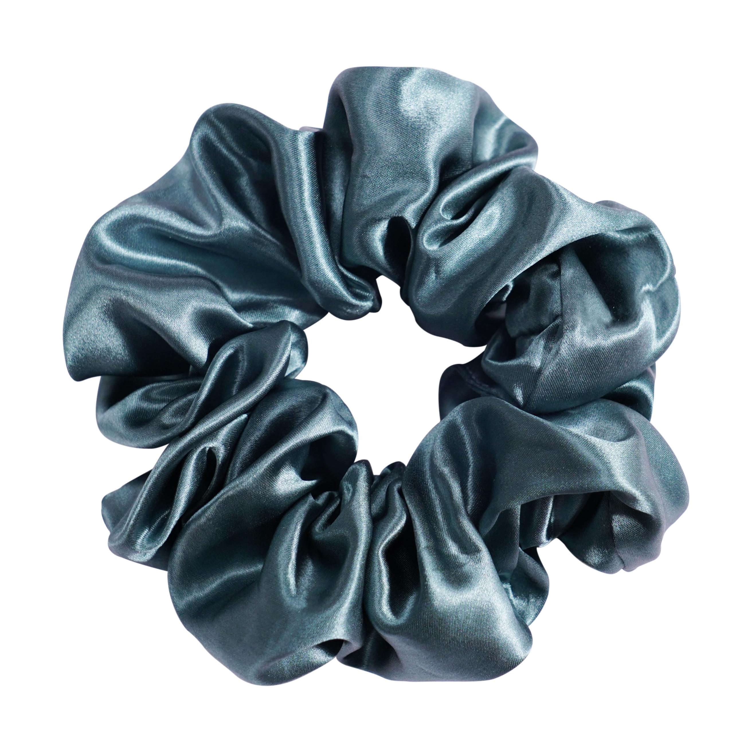 Wholesale Bulk 19MM 5CM Luxury 100% Mulberry Silk Scrunchies Hair Accessories WomenElastic Ponytail Holder Soft Smooth озеро синий