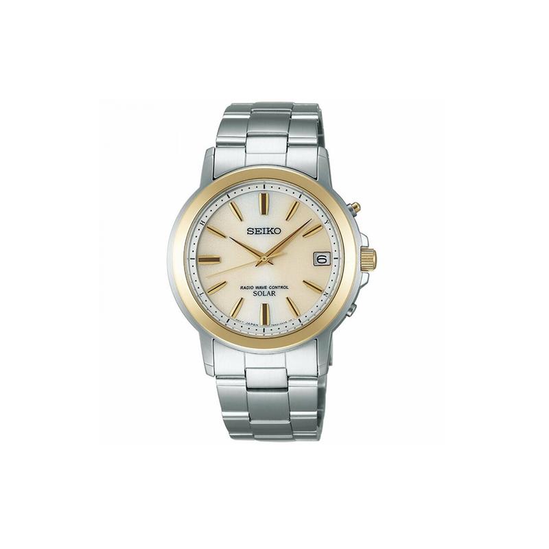 SEIKO Solar Series Waterproof Fashion Casual Business Solar Quartz Steel Strap Men s Watch Yellow Dial SBTM170 синий
