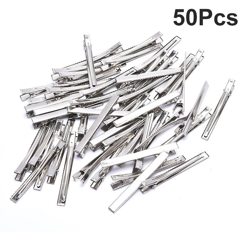 50Pc Silver Tone Metal Alligator Clip Crocodile Clamps Spring Clip Duckbill Clip