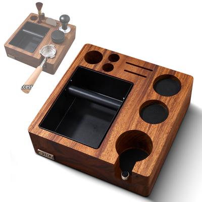 TREELF 3 IN 1 Espresso Knock Box e stazione di pressatura 51/54MM Espresso Coffee Anti-pressure Pad