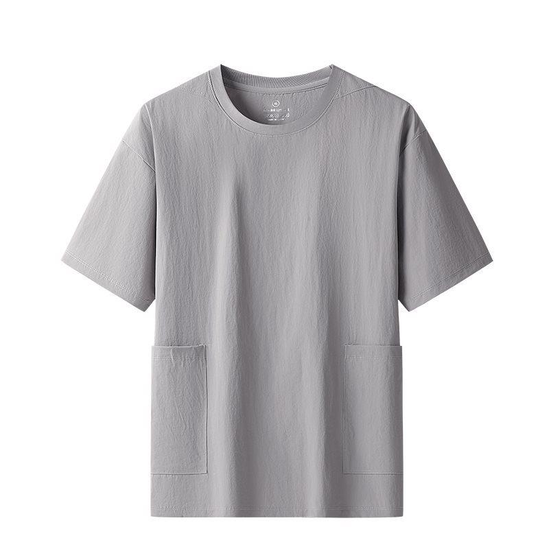 

Quick-Dry Ice Silk Men s Short Sleeve Round Neck Tee for Summer Running & Fitness Extra Large