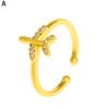 Girls Ring Casual Opening Copper Female Ring Dazzling Rhinestone Airplane Ladies Ring Female Ring Jewelry Accessories