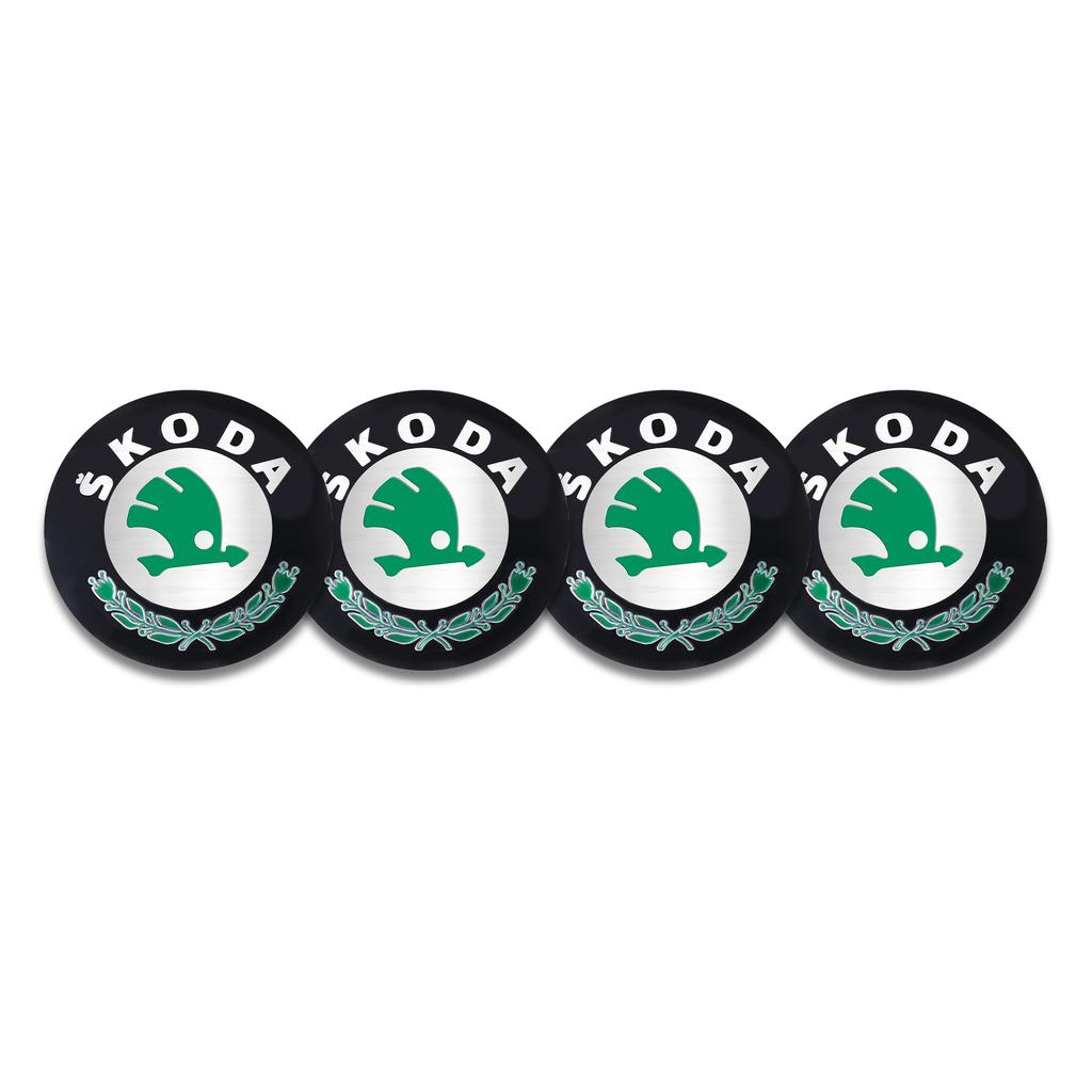 4Pcs Car Styling Wheel Hub Cap Sticker Auto Refit Accessories For Skoda Octavia Fabia Rapid Superb Yeti Enyaq Kamiq Karoq Scala