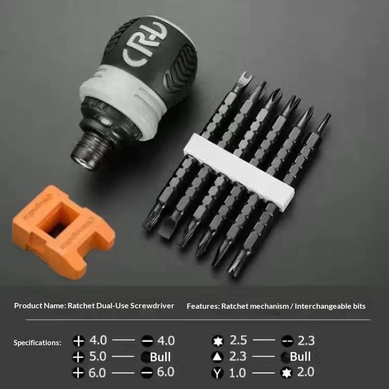 1 Set Telescopic Ratchet Screwdriver Magnetic Adjustable Shank Labor Saving Hand Tool For Narrow Space Home Equipment Repair